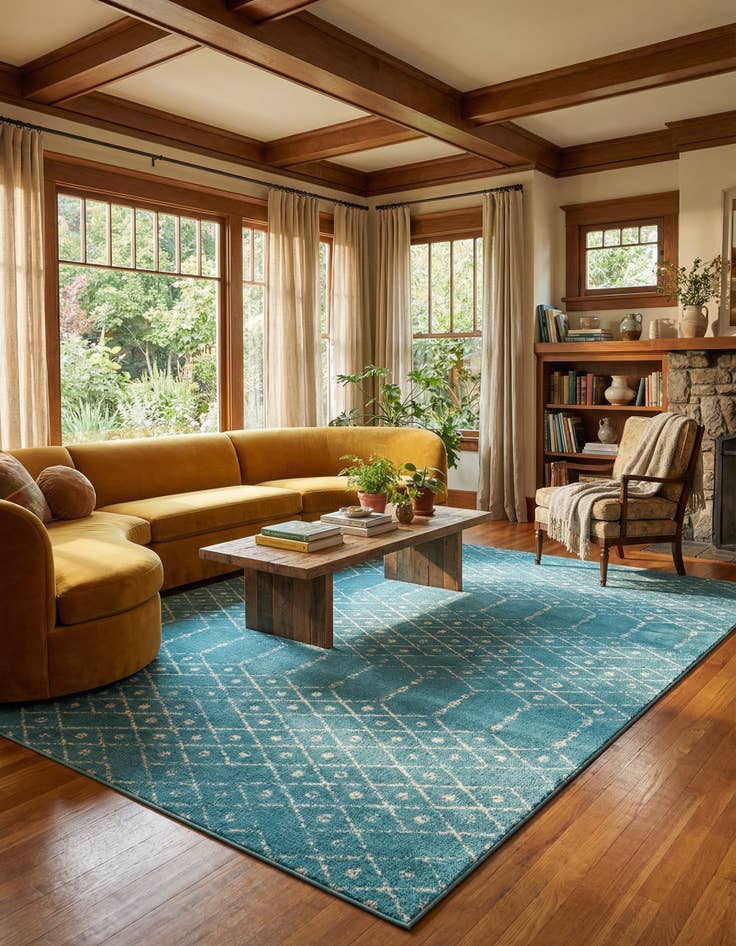 Detail image of 10' x 14' Paxon Trellis Rug