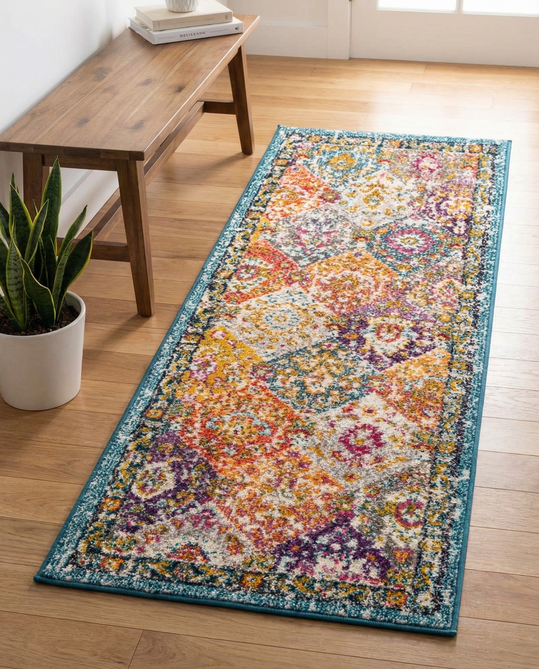 Multicolor 2' x 5' Madeline Runner Rug | Rugs.com