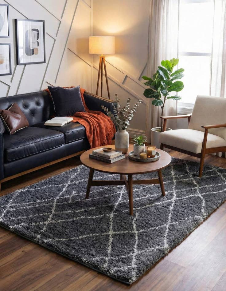 Detail image of 5' 3 x 8' Soft Touch Shag Rug