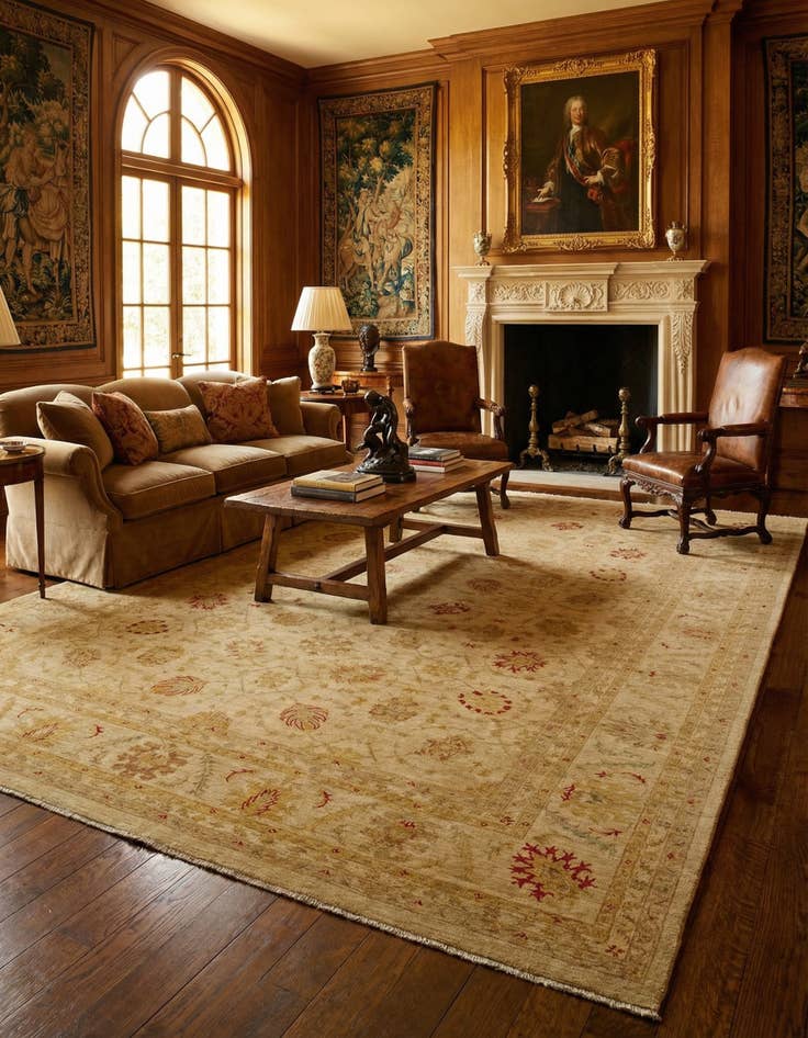 Detail image of 13' x 15' 5 Hand Knotted Ziegler Oriental Rug