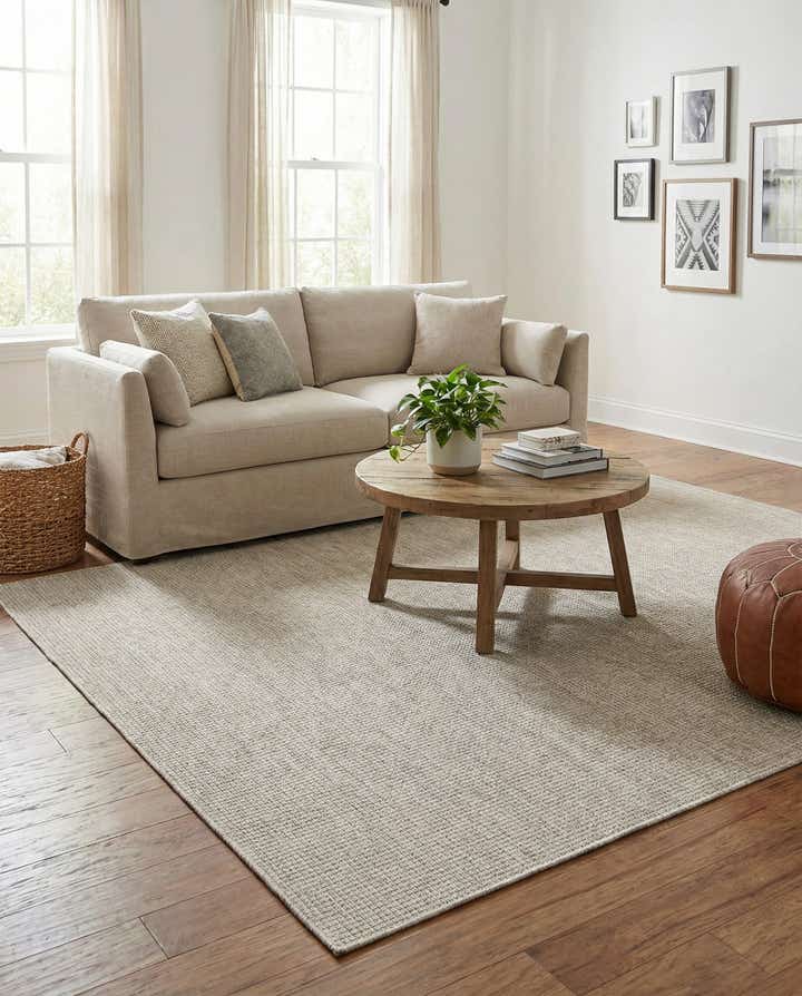 5' 3 x 8' Easy-Clean Solid Indoor / Outdoor Rug