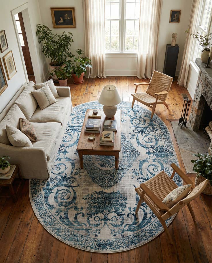 Detail image of 7' 10 x 10' Finsbury Oval Rug