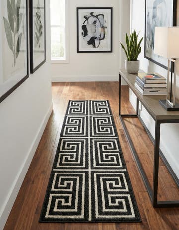 Black Hera Runner Rug