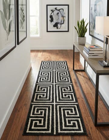 Black Hera Runner Rug
