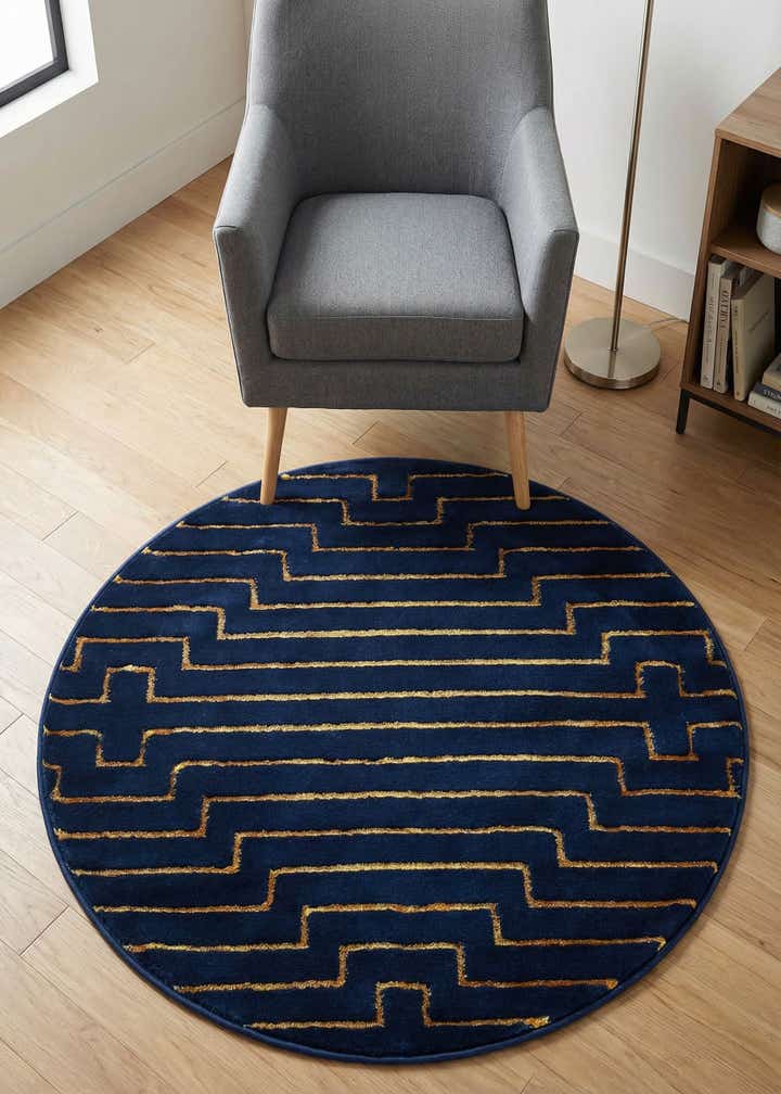 3' x 3' Vogue Geo Round Rug