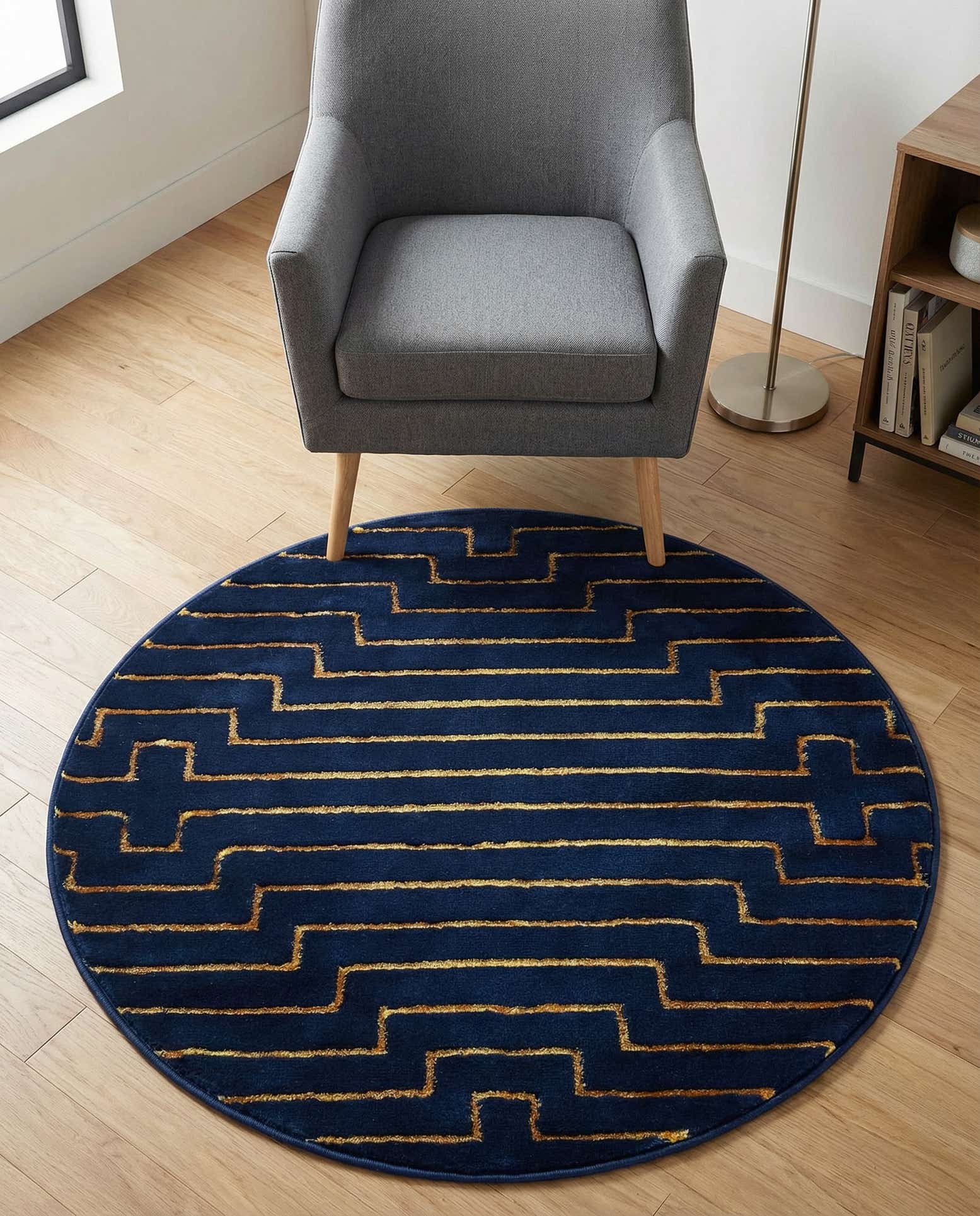 3' x 3' Vogue Geo Round Rug