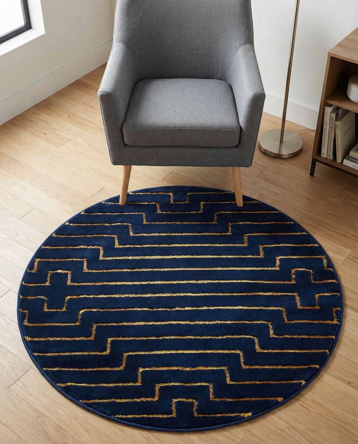 3' x 3' Vogue Geo Round Rug