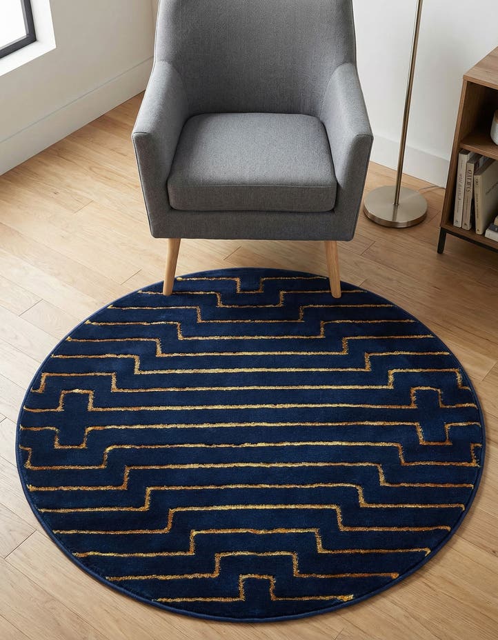 3' x 3' Vogue Geo Round Rug