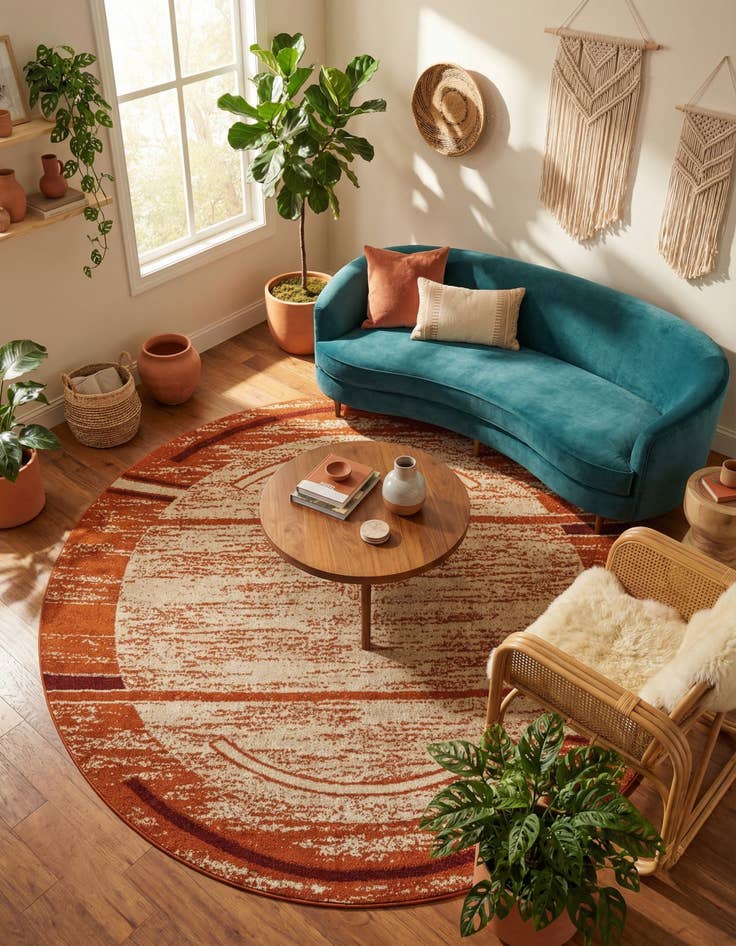 Detail image of 7' 10 x 7' 10 Equinox Round Rug