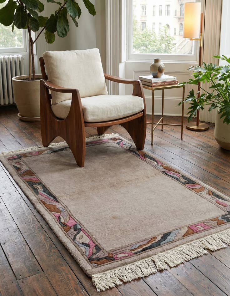 Detail image of 3' 3 x 5' Hand Knotted Nepal Wool Rug
