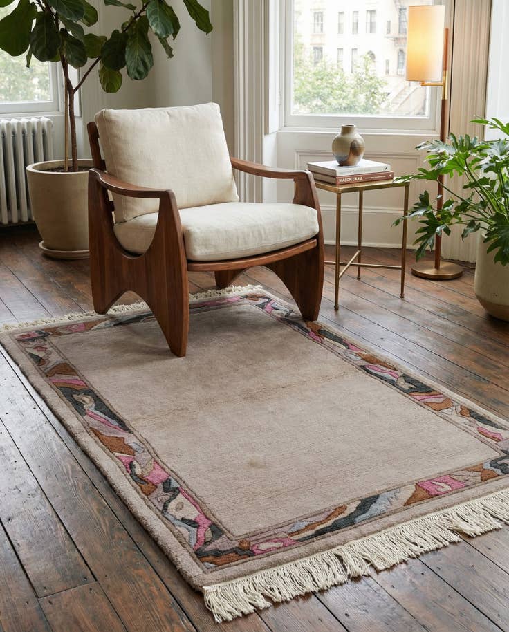 Detail image of 3' 3 x 5' Hand Knotted Nepal Wool Rug