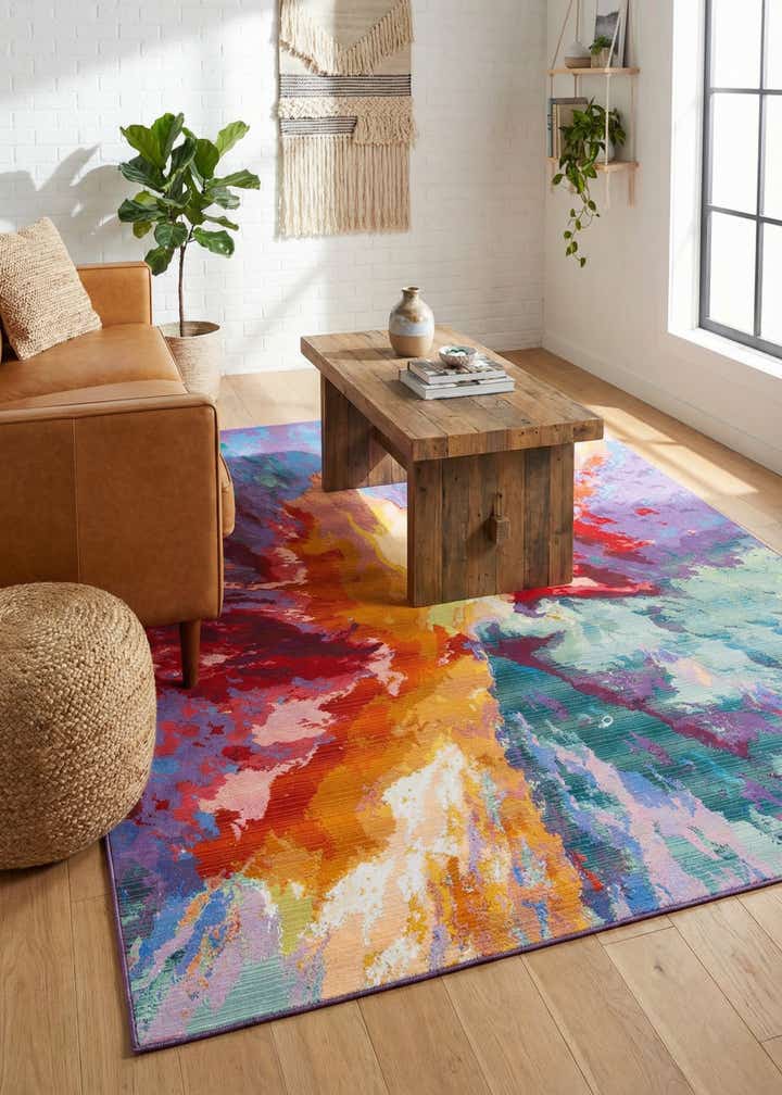 7' 10 x 10' Easy-Clean Modern Indoor / Outdoor Rug