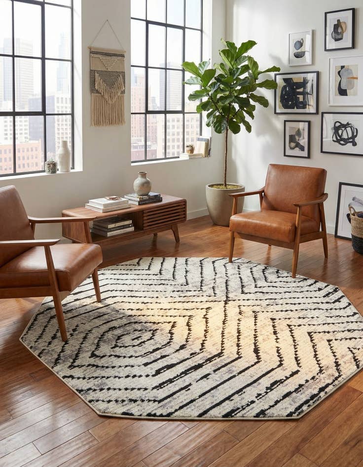 Detail image of 7' 10 x 7' 10 Tagine Octagon Rug