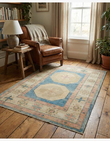 3' 6 x 4' 10 Hand Knotted Oushak Wool Rug