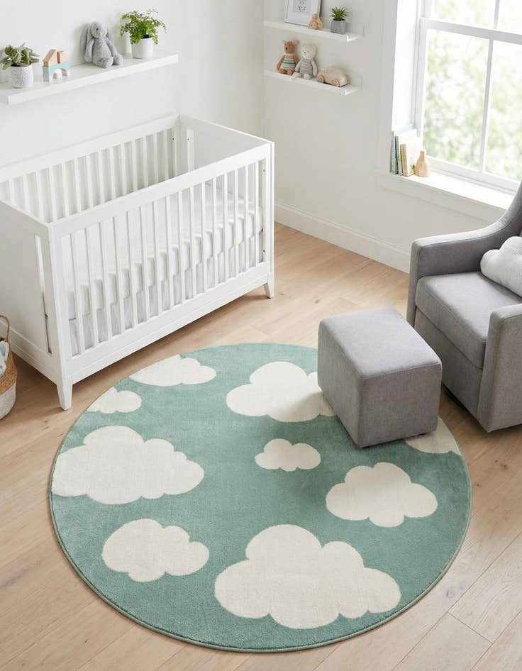 Detail image of 4' x 4' Whimsy Kids Round Rug