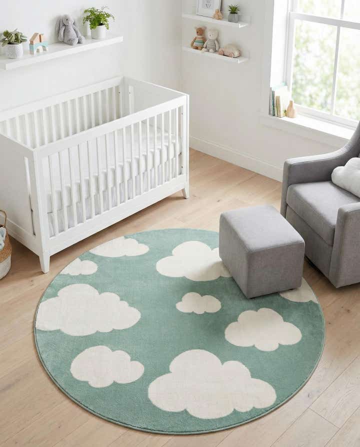 4' x 4' Whimsy Kids Round Rug