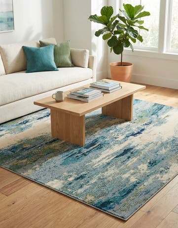8' x 8' Washable Theia Square Rug