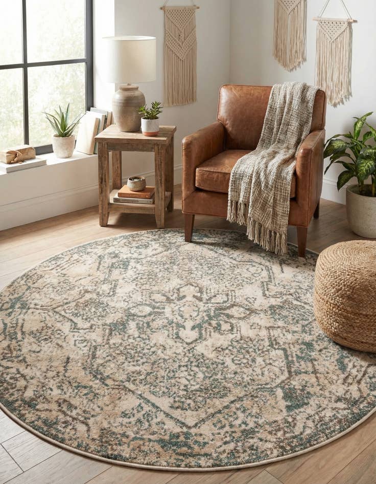 Detail image of 5' 3 x 5' 3 Mojave Round Rug