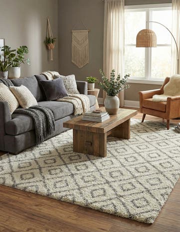 9' x 12' Lattice Shag Rug