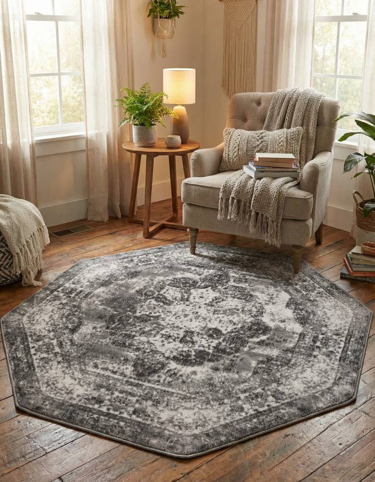 Detail image of 5' 3 x 5' 3 Monaco Octagon Rug