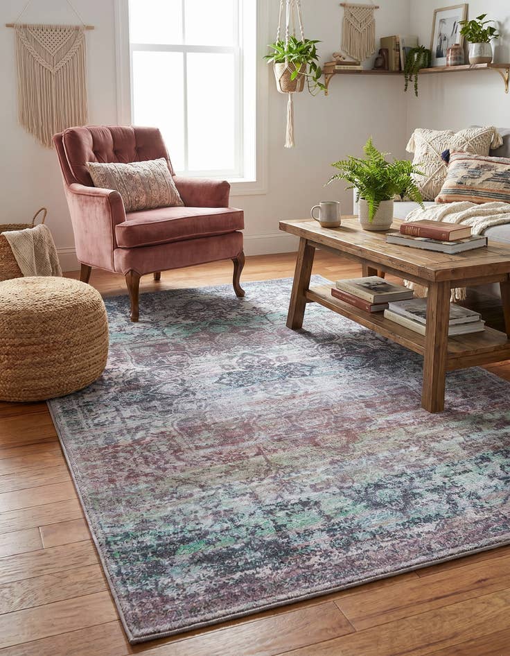Detail image of 4' x 6' Washable Francesca Rug
