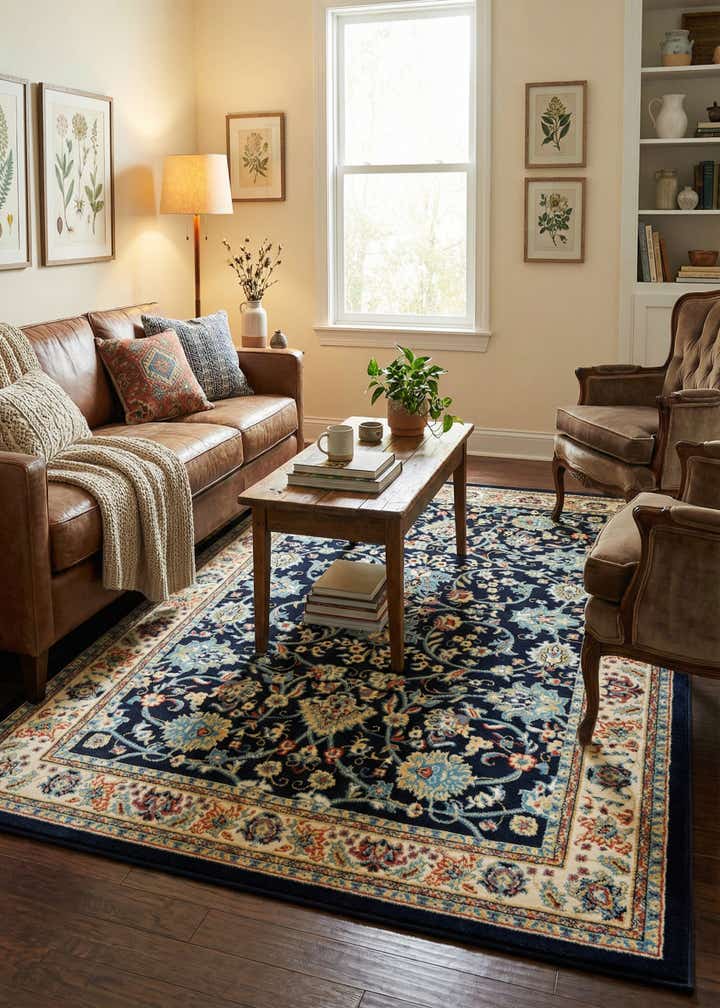 6' x 9' Kashan Design Rug