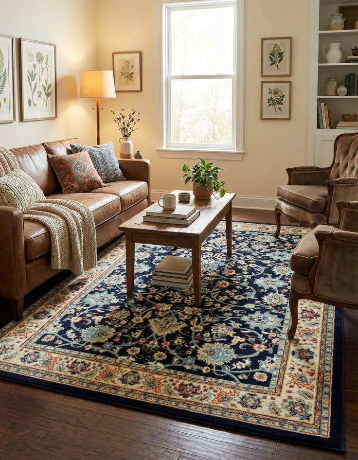 Detail image of 6' x 9' Kashan Design Rug