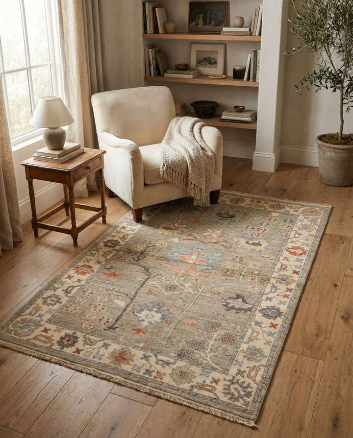 3' 10 x 5' 10 Hand Knotted Oushak Rug