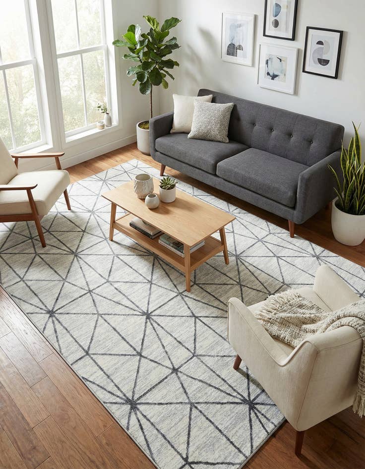 Detail image of 6' x 9' Lattice Trellis Rug