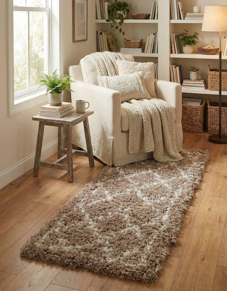 Detail image of 2' x 6' Infinity Shag Runner Rug