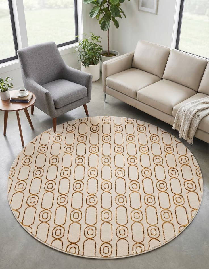 Detail image of 6' x 6' Vogue Geo Round Rug