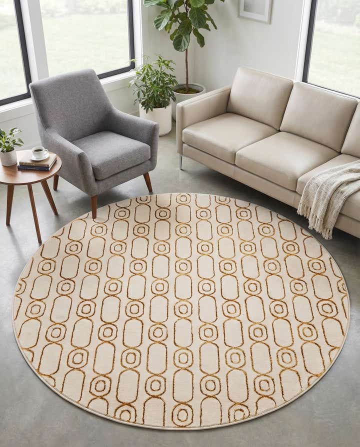 6' x 6' Vogue Geo Round Rug