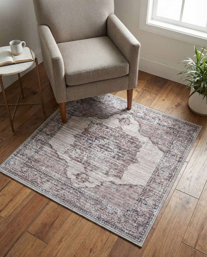 100cm x 100cm Washable Mangata Square Rug