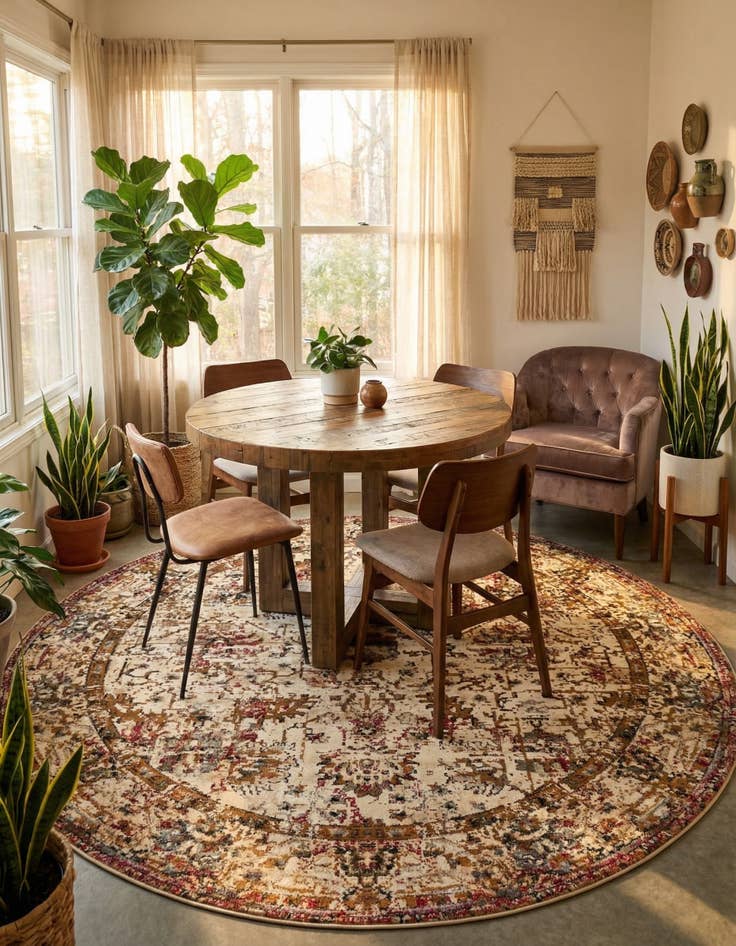 Detail image of 7' 10 x 7' 10 Saturn Round Rug