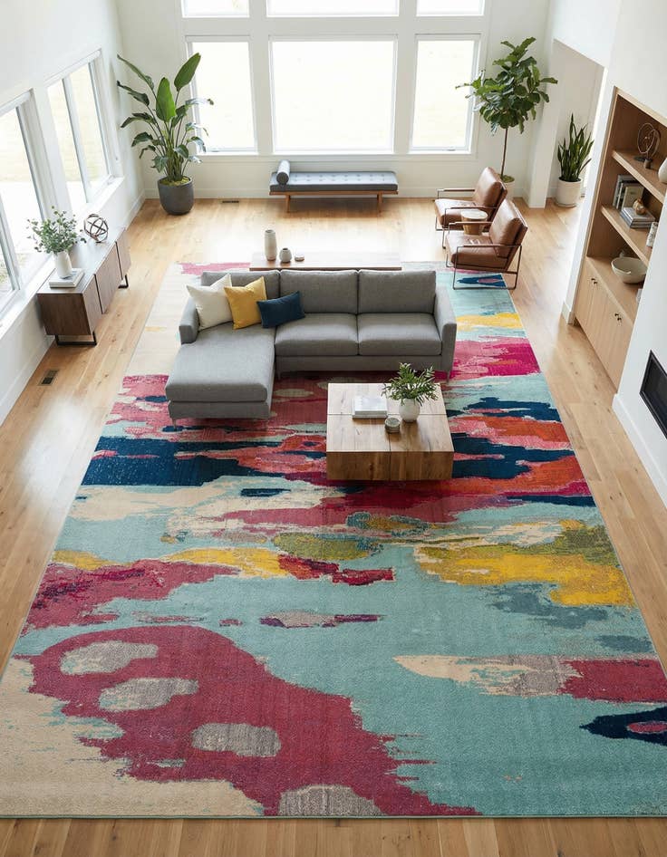 Detail image of 10' 6 x 16' 5 Washable Hyacinth Rug