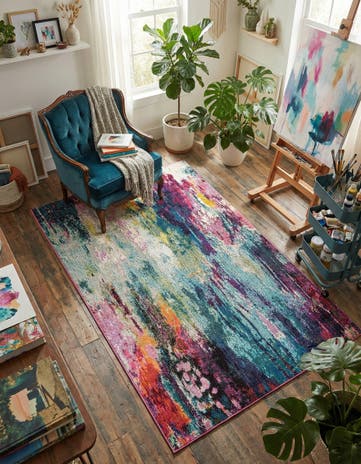 5' x 8' Washable Theia Rug