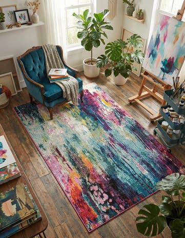 5' x 8' Washable Theia Rug