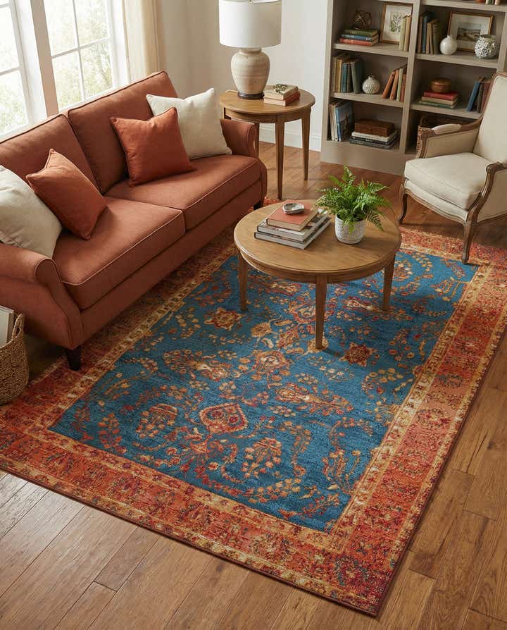 4' x 6' Easy-Clean Traditional Indoor / Outdoor Rug