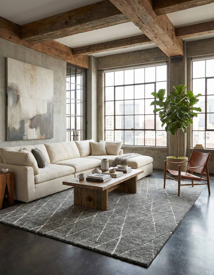 Detail image of 10' x 14' 1 Atlas Moroccan Wool Rug