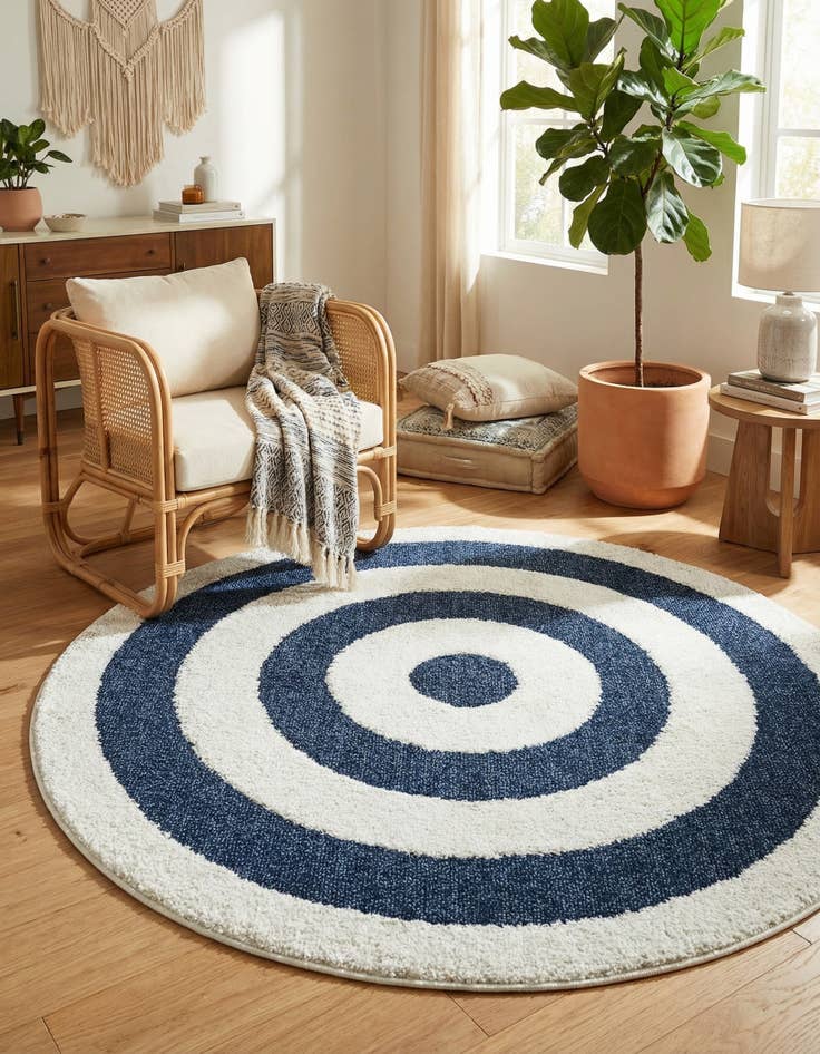 Detail image of 5' 3 x 5' 3 Boho Round Rug