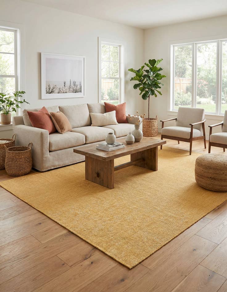 Detail image of 7' 10 x 10'  Washable Solid Indoor / Outdoor Rug