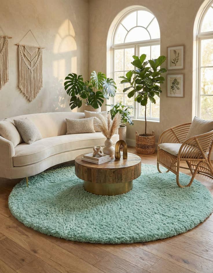 Detail image of 8' x 8' Infinity Shag Round Rug