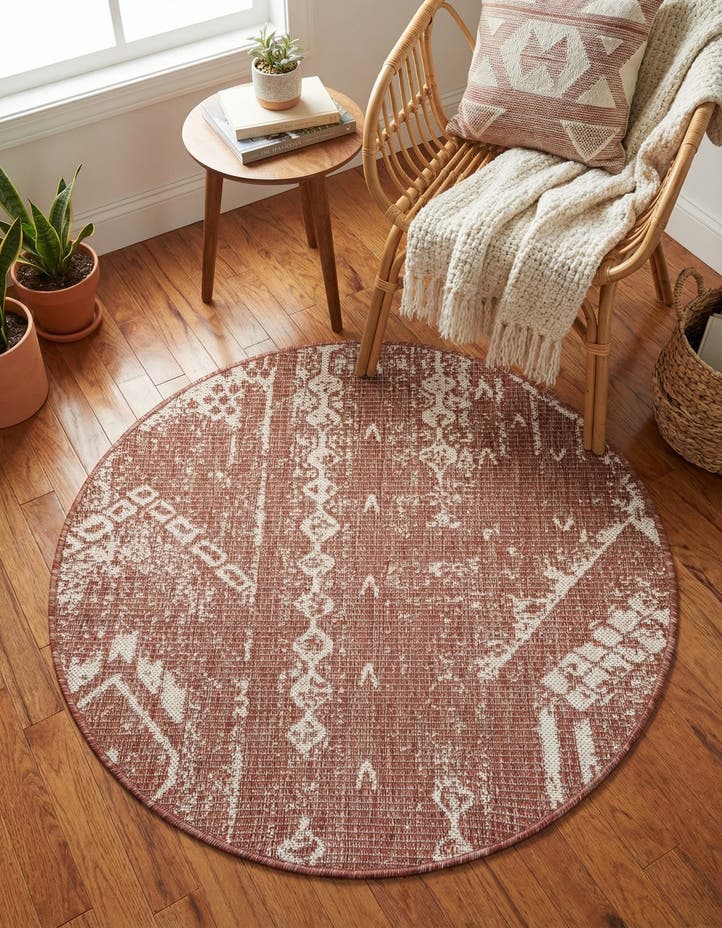 3' x 3' Easy-Clean Bohemian Indoor / Outdo...