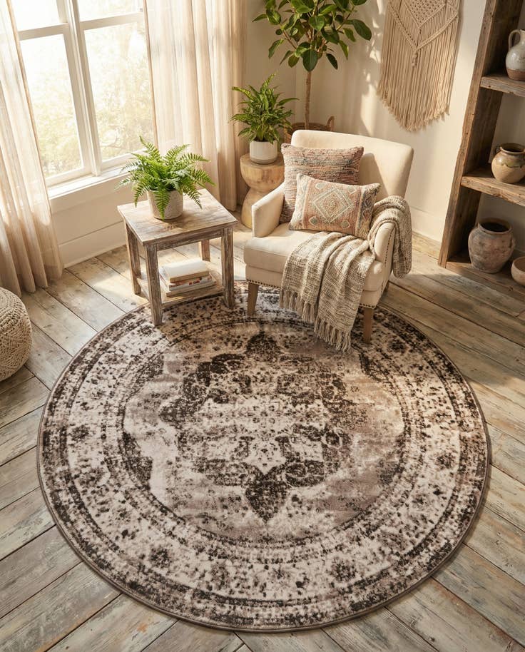 Detailansicht von 185cm x 185cm Monaco Rund Teppich