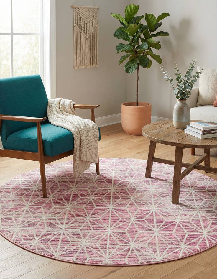 Detail image of Jill Zarin 5' 3 x 5' 3 Uptown Fifth Avenue Round Rug