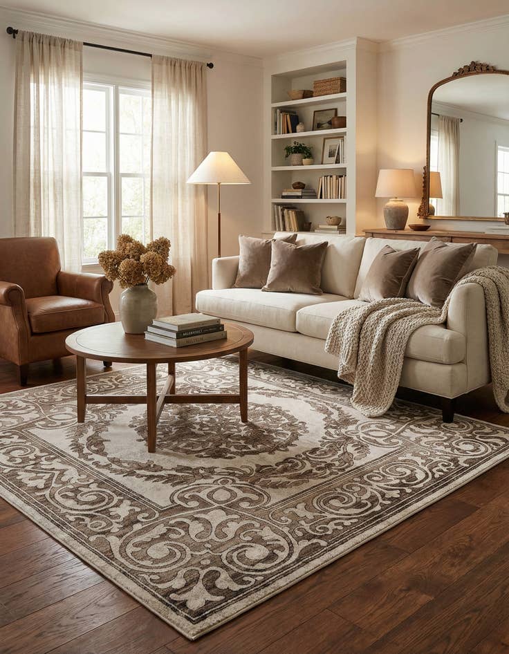 Detail image of 7' 10 x 7' 10 Hermitage Square Rug