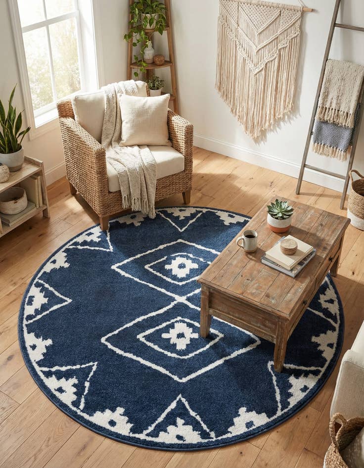 Detail image of 5' x 5' Oslo Round Rug