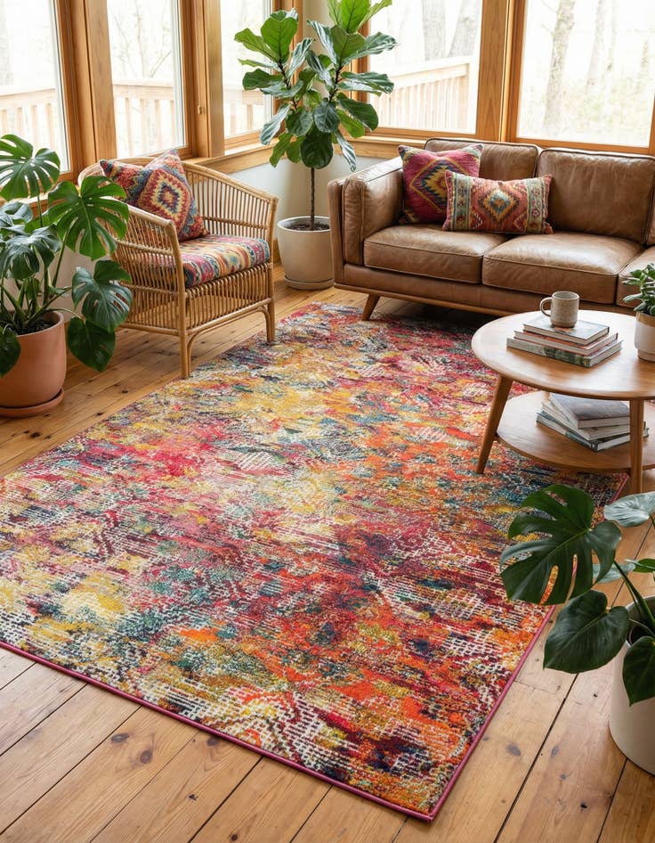 Detail image of 6' x 9'  Washable Vivid Rug