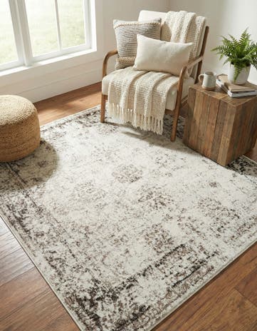 Beige Monte Carlo Square Rug