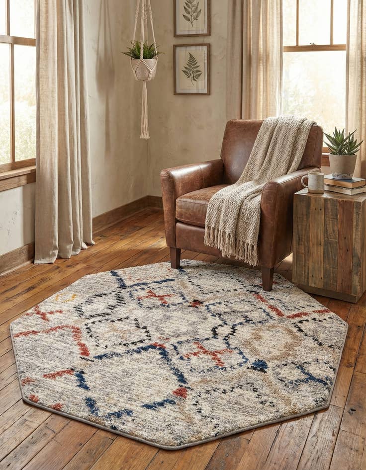 Detail image of  4' x 4' Tucson Octagon Rug